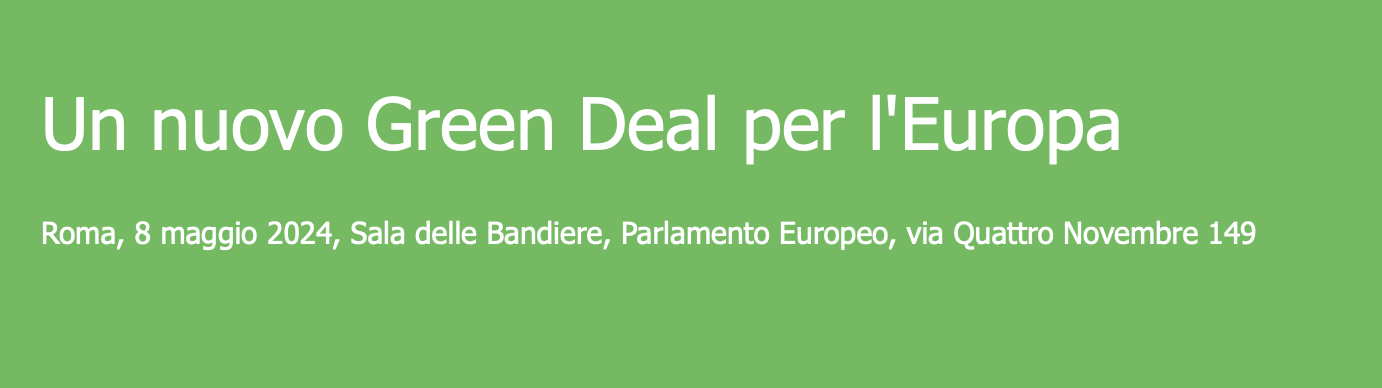 Un nuovo green deal per l’Europa